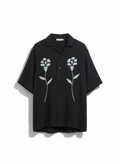 Black Floral Design Shirt