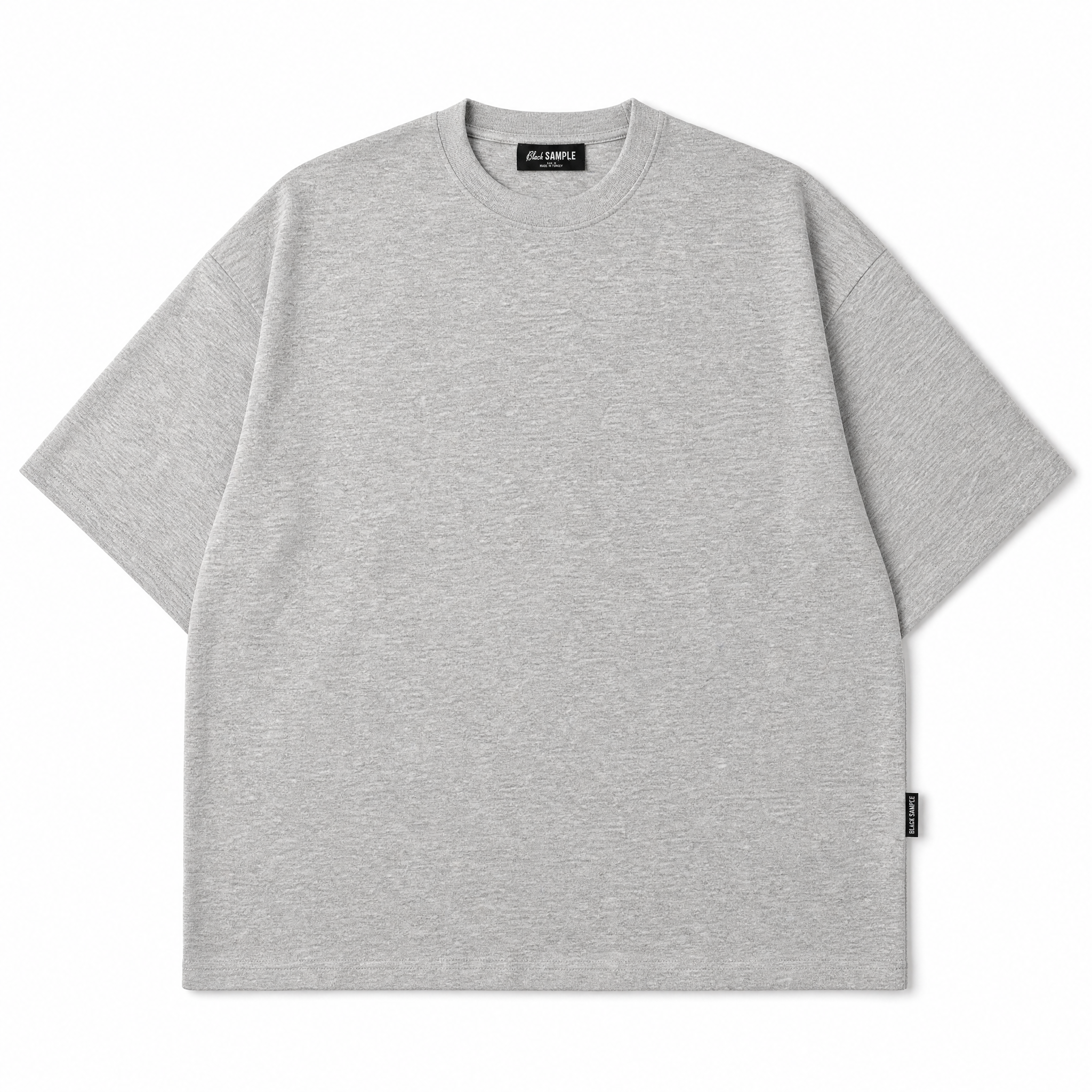 Black Sample grey heavy boxed t-shirt