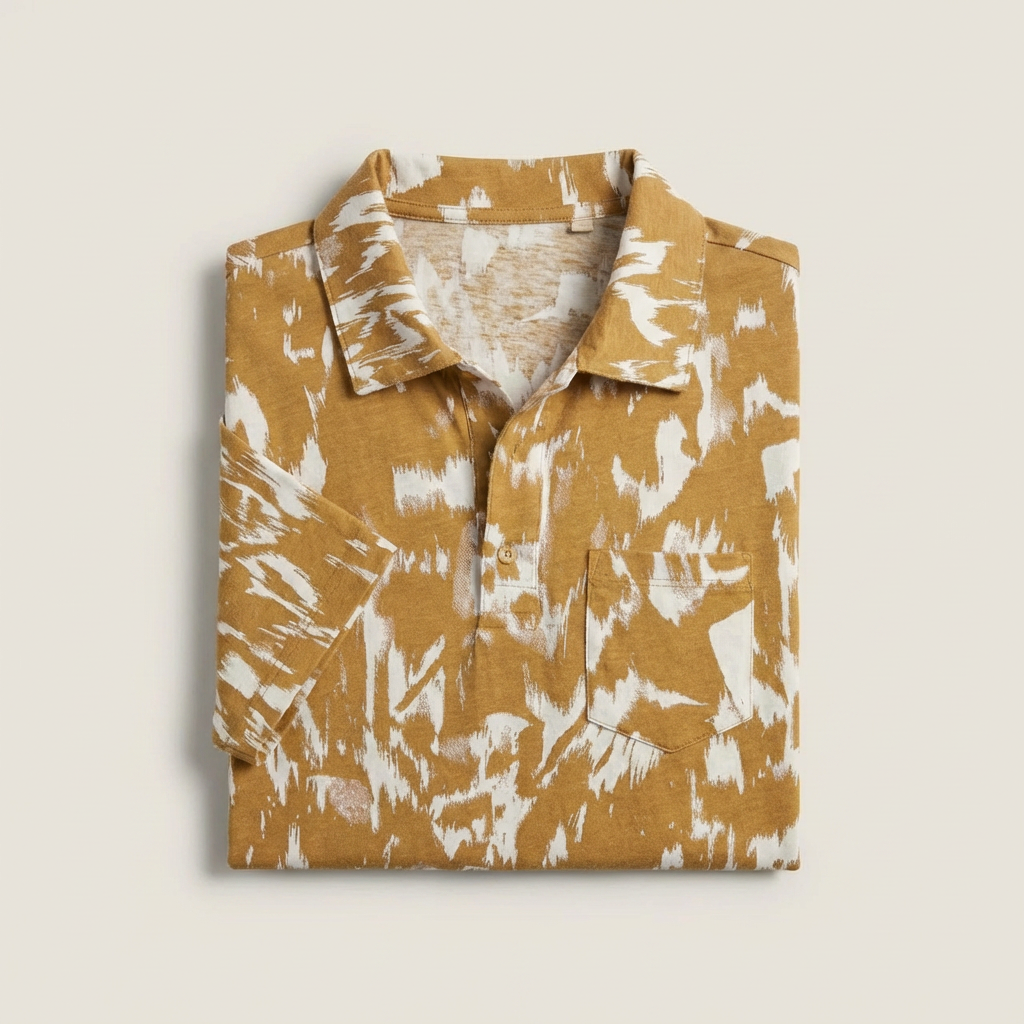 Brown Abstract Pattern Shirt