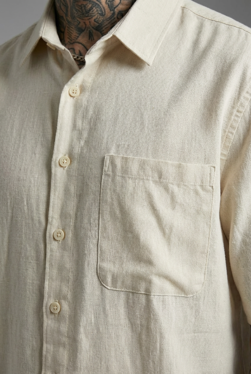 Cream Linen Shirt