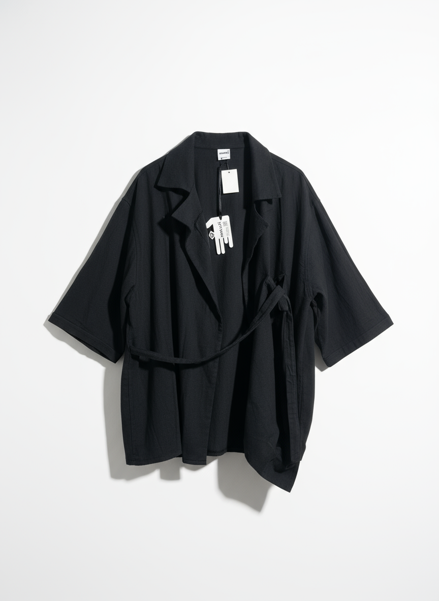 Black Belted Kimono Model Original