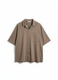 Taupe Brown Shirt Draped