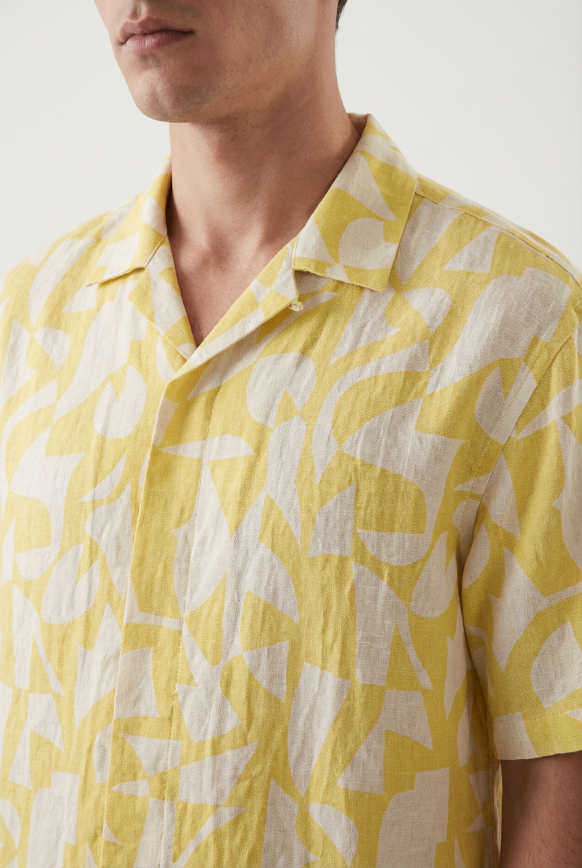 Light Yellow Abstract Shirt