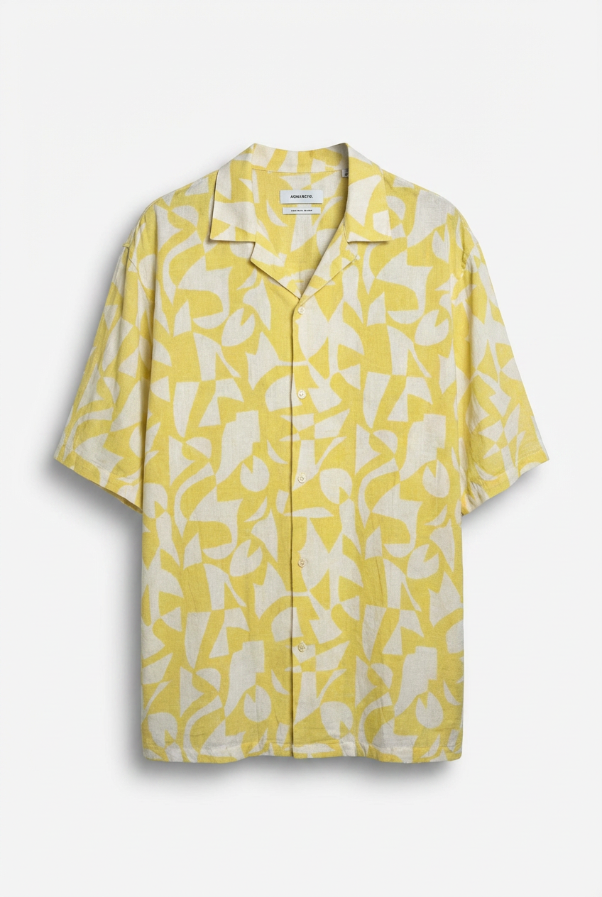 Light Yellow Abstract Shirt