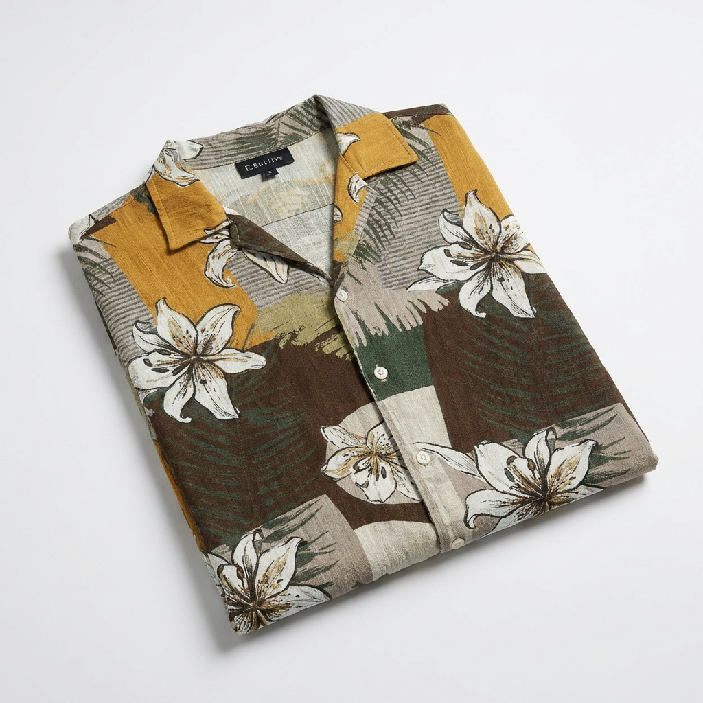 Mustard Yellow Floral Shirt
